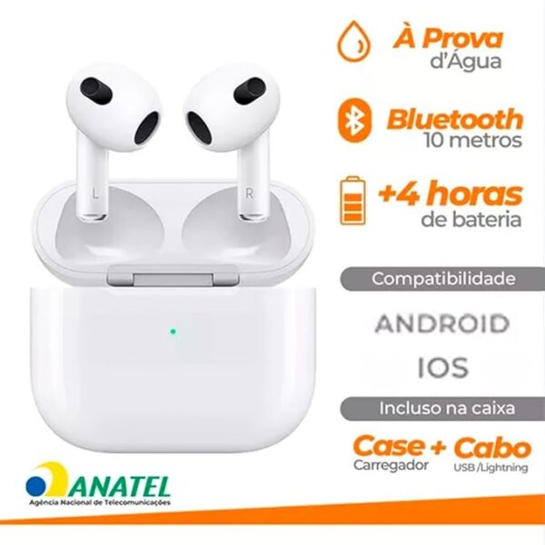 Fone de Ouvido Intra-Auricular Bluetooth 5.0 com Case de Carregamento – Estéreo de Alta durabilidade - Image 5