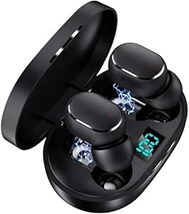 Fone de Ouvido Premium Bluetooth 5.1 sem Fio Tws Wireless com Visor Compatível com Iphone Android Intra-Auricular Microfone Estéreo com Redução de Ruído
